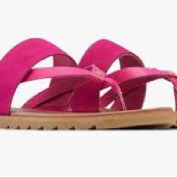 Sorel Women's Vibrant Pink Sandals size 5.5 - Picture 2 of 6